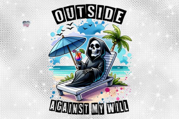Cute Grim Reaper PNG Goth Summer: Edgy Seasonal Designs