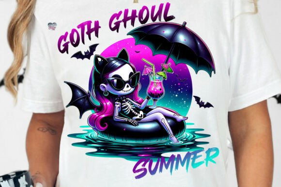 Embrace the Dark Side of Summer: The Goth Ghoul Bat Floaty Design