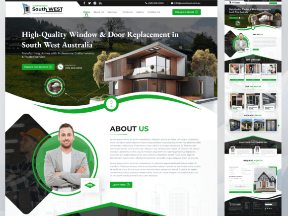 Modern UI Kit for Window & Door Repair Businesses