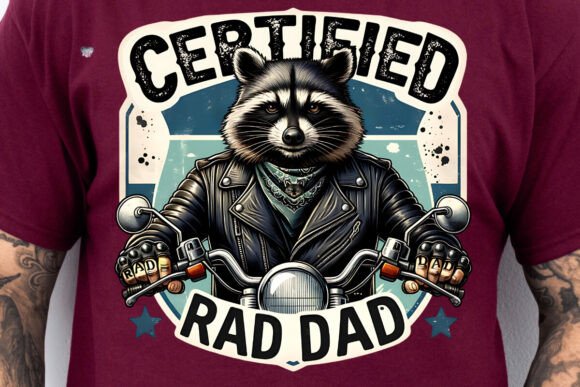Rad Dad Raccoon Biker PNG: Unleash Wild Creativity