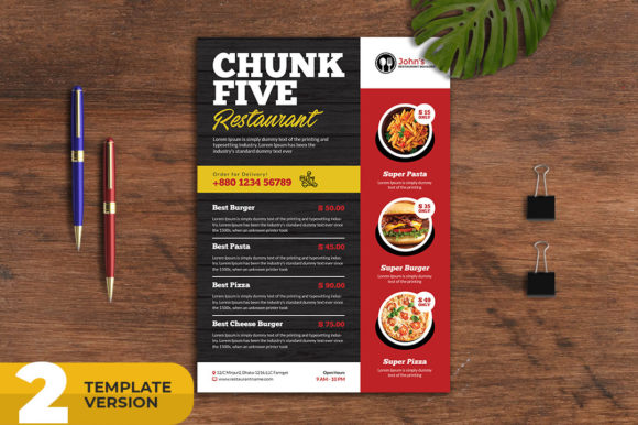 Restaurant Food Menu Flyer Pack: A Design Game-Changer