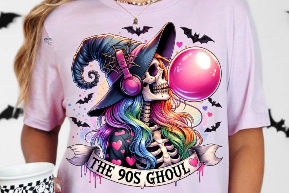 Reviving the 90s Ghoul: A Retro Halloween PNG for Modern Design
