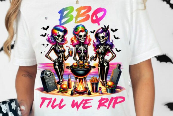 Skeleton Beach BBQ PNG: Sassy Spooky Summer Vibes