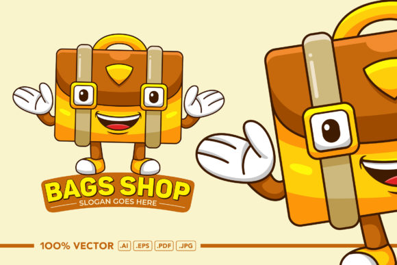 The Charming Appeal of a Bags Shop Mascot Logo Vector